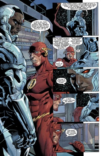 Justice League #13 - Flash Makes A Funny